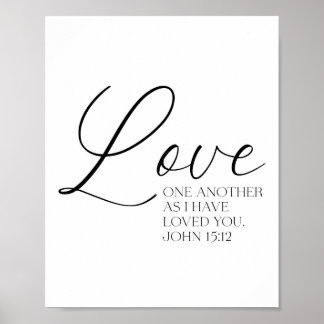 John 15:12 Scripture Poster