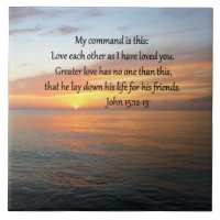JOHN 15:12 SUNRISE OVER THE OCEAN