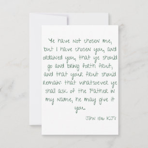 John 15:16 KJV Bible Scripture Greeting Card