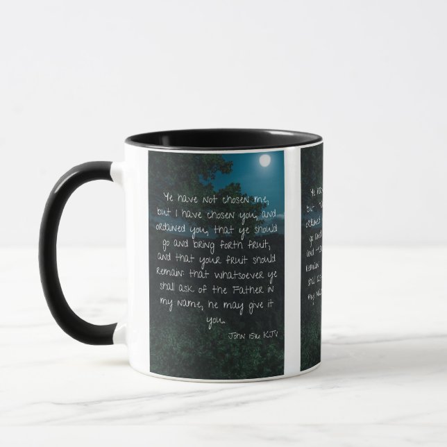 John 15:16 KJV Bible Scripture Pic Two-Tone Mug (Left)