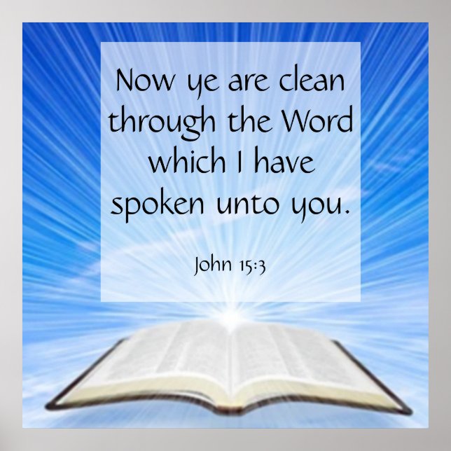 John 15:3  poster (Front)