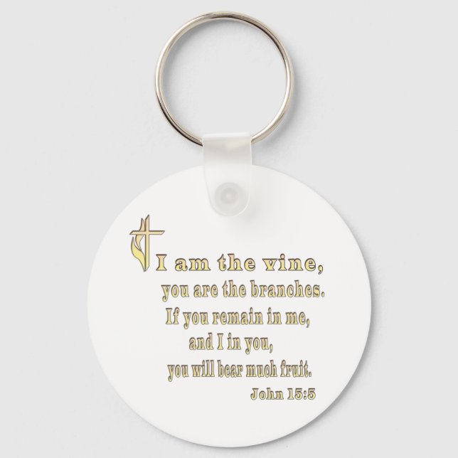 John 15:5 clothing and more key ring (Front)