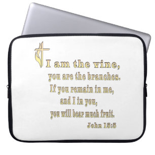 John 15:5 clothing and more laptop sleeve
