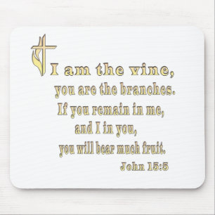 John 15:5 clothing and more mouse mat