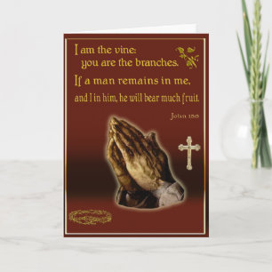 John 15:5 I am the vine card