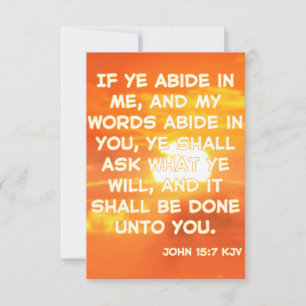 John 15:7 KJV Bible Verse Pic Greeting Card