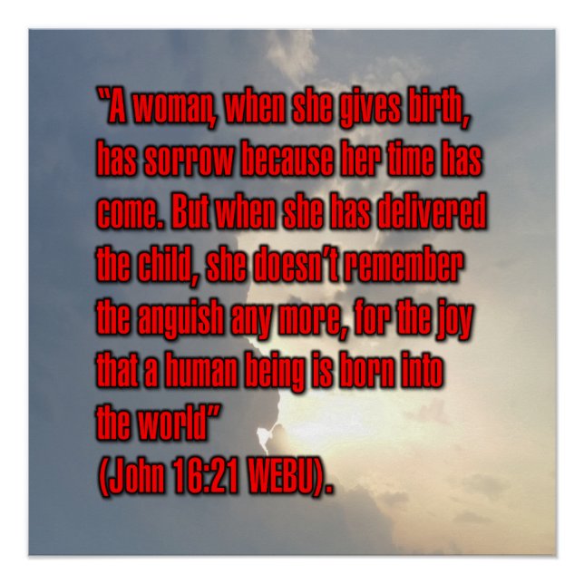John 16:21 WEBU Poster (Front)