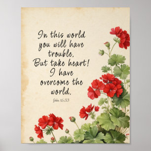John 16:33 Bible Verse Image Poster