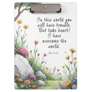 John 16:33 Bible Verse Image  Poster Clipboard