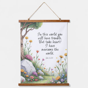 John 16:33 Bible Verse Image  Poster Hanging Tapestry