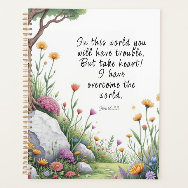 John 16:33 Bible Verse Image  Poster Planner (Front)