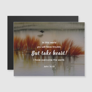 John 16:33 I have Overcome Bible Magnetic Card
