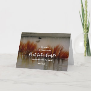 John 16:33 I have Overcome Bible Verse Christian Card