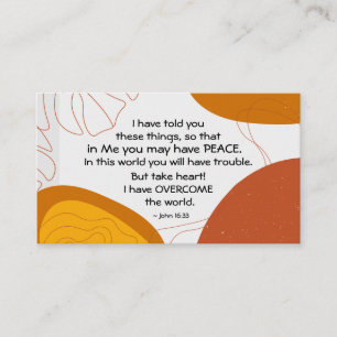 John 16:33 In Me you may have Peace Business Card