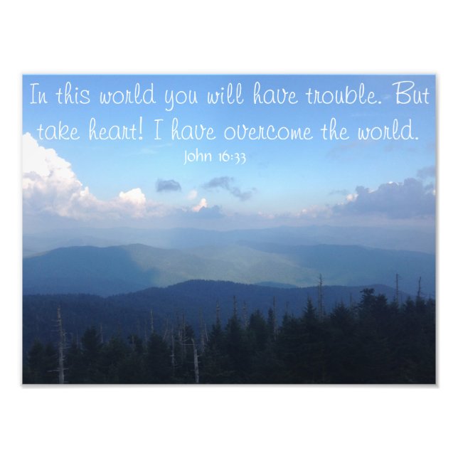 John 16:33- Inspirational Quote Poster (Front)