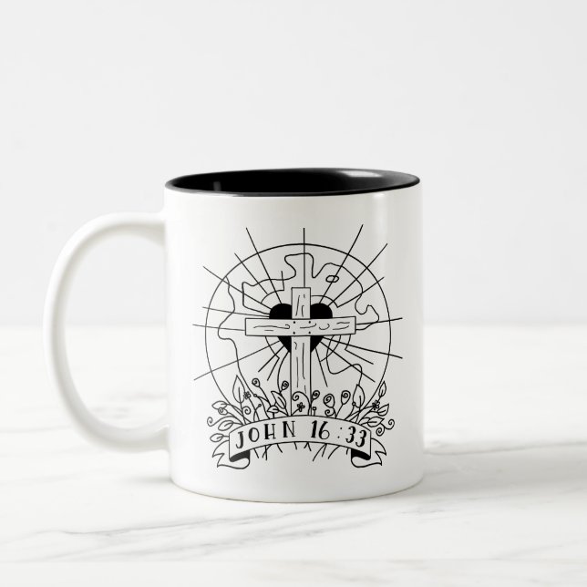 John 16:33 mug (Left)