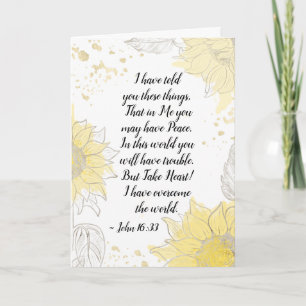 John 16:33 Take heart! I have Overcome the World Card