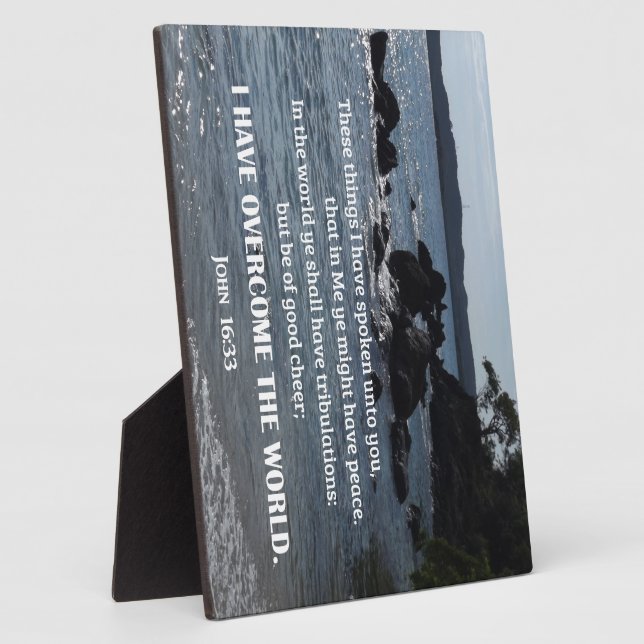 John 16:33 These things I have spoken unto you Plaque (Side)