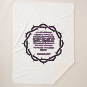 John 19:2-3 KJV Bible Verse Scripture Sherpa Blanket