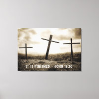 JOHN 19:30 Stretched Canvas Print