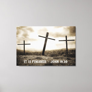 JOHN 19:30 Stretched Canvas Print