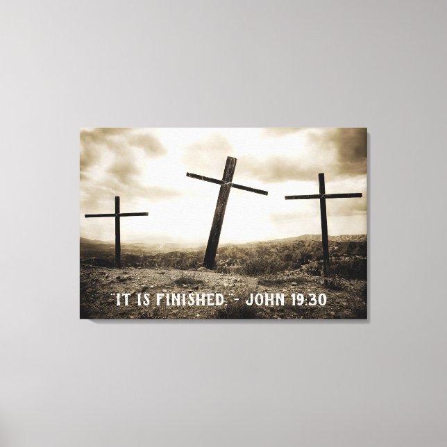 JOHN 19:30 Stretched Canvas Print (Front)