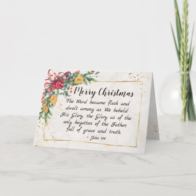 John 1:14 The Word became Flesh, Christmas Card (Front)