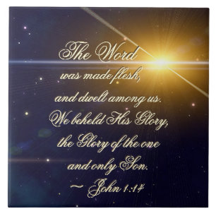 John 1:14 We Beheld His Glory, Bible Verse Tile