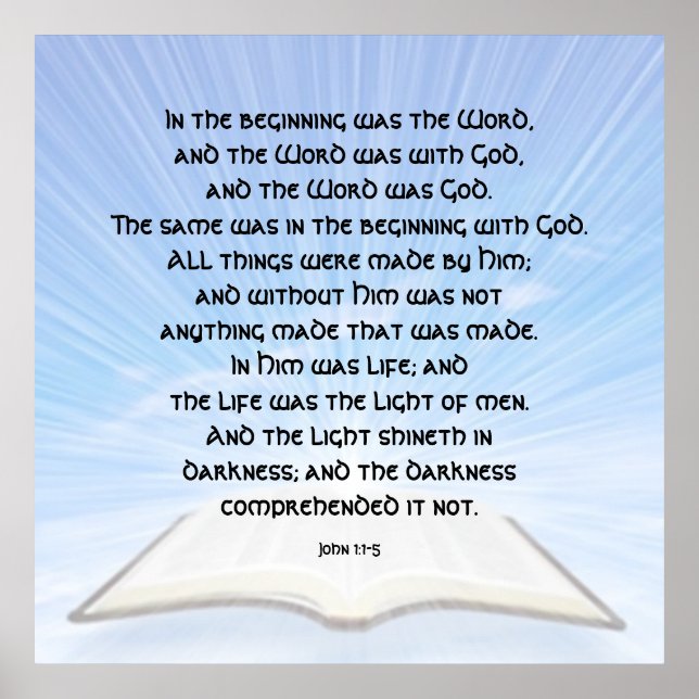 John 1:1-5   poster (Front)