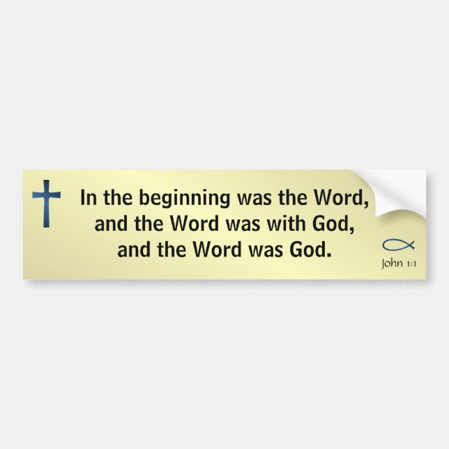 John 1:1 bumper sticker (Front)