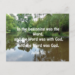 John 1:1 In the beginning was the Word Postcard