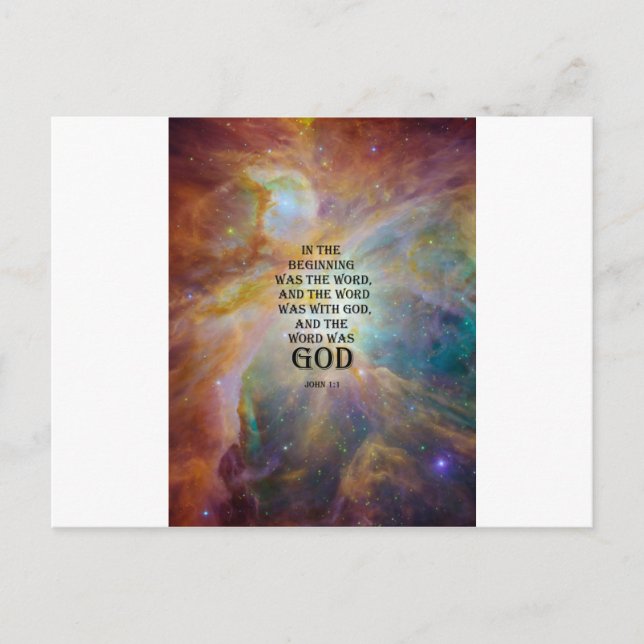 John 1:1 postcard (Front)