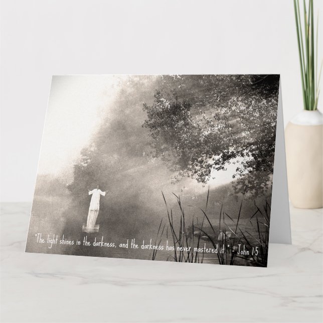 JOHN 1:5 Jumbo Greeting Card (Front)