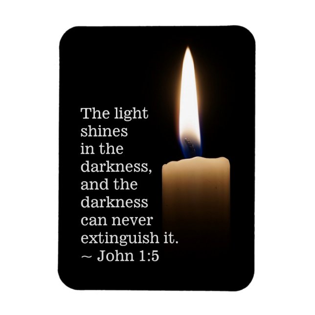 John 1:5 The Light Shines in the Darkness Magnet (Vertical)
