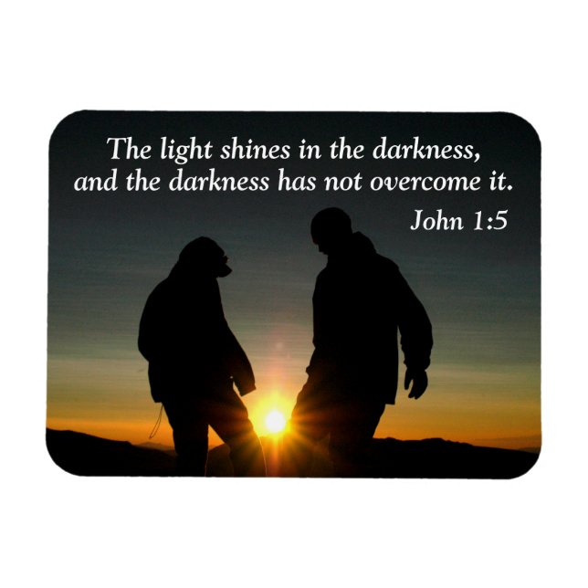 John 1:5 The light shines in the darkness Magnet (Horizontal)