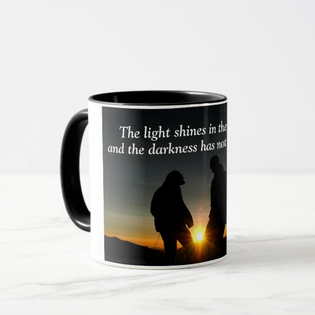 John 1:5 The light shines in the darkness Mug (Front Left)