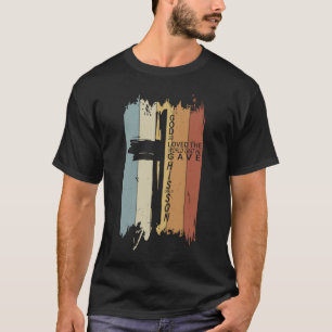John 316 Christian Cross Bible Retro Christ Religi T-Shirt