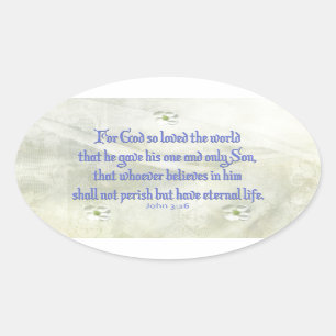 John 316 Dogwood Oval Sticker