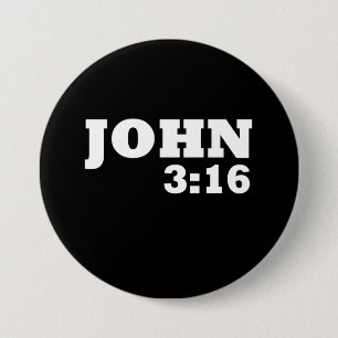 John 3:16 7.5 cm round badge