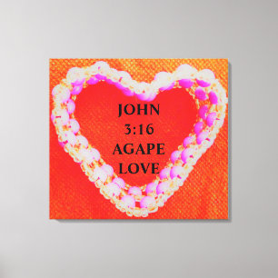 JOHN 3:16. AGAPE LOVE CANVAS PRINT