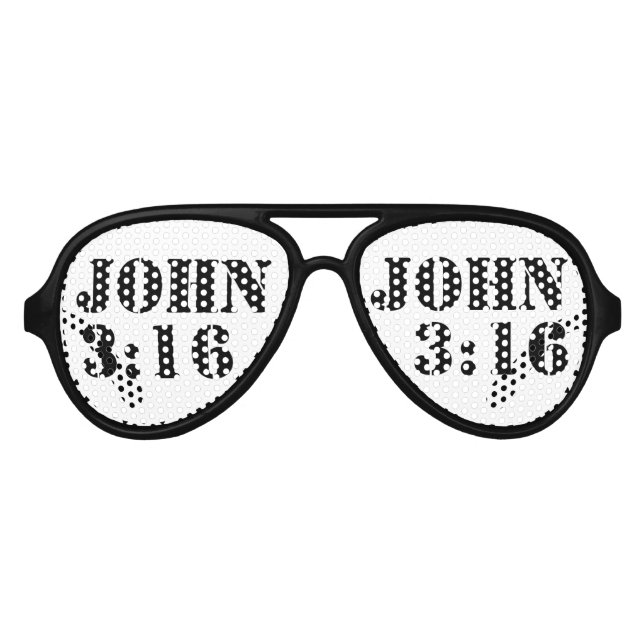 John 3:16 aviator sunglasses (Front)