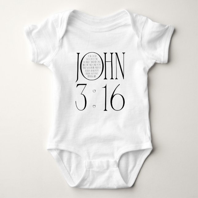 John 3:16 baby bodysuit (Front)