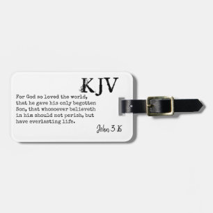 John 3:16 Bible Quote - Can be Customised Luggage Tag