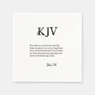 John 3:16 Bible Quote - Can be Customised Napkin