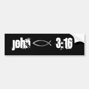 John 3:16 Bible Quote Customise It Bumper Sticker