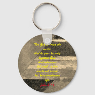 John 3:16 Bible scripture salvation truth Keychain
