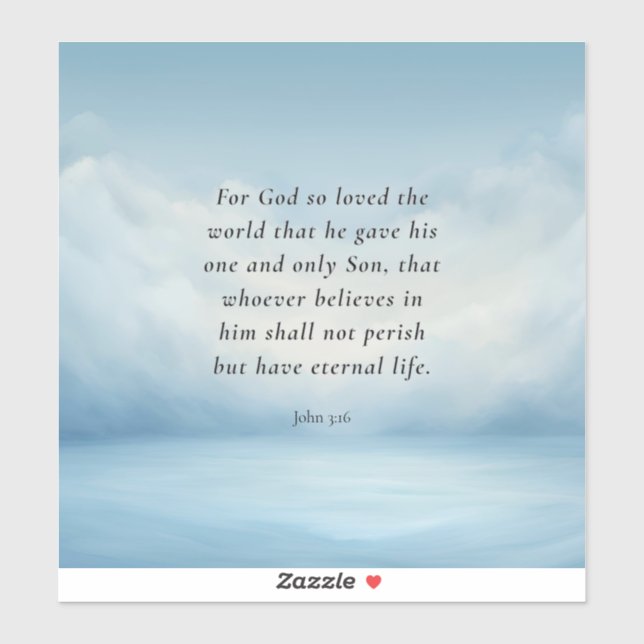 John 3:16 Bible Verse Image (Sheet)