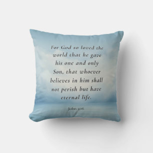 John 3:16 Bible Verse Image Cushion