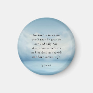 John 3:16 Bible Verse Image Magnet