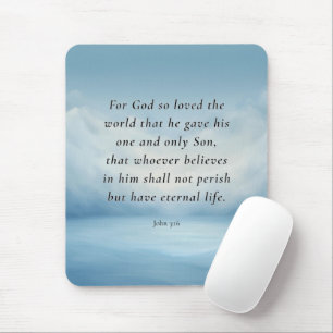 John 3:16 Bible Verse Image Mouse Mat